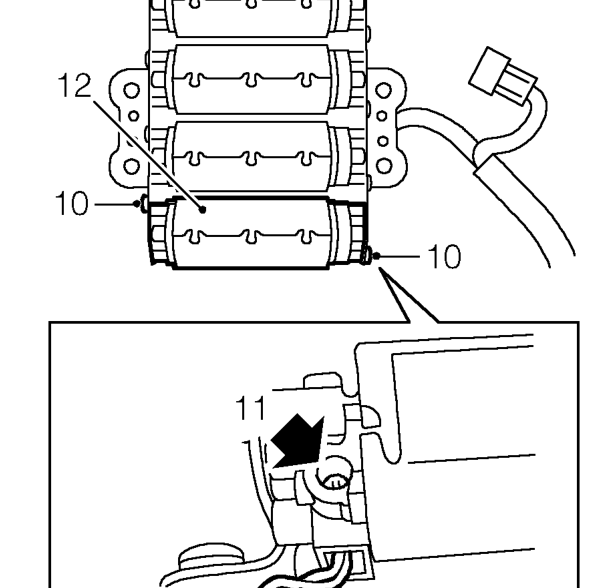 Remove motor assembly complete with harness from seat.