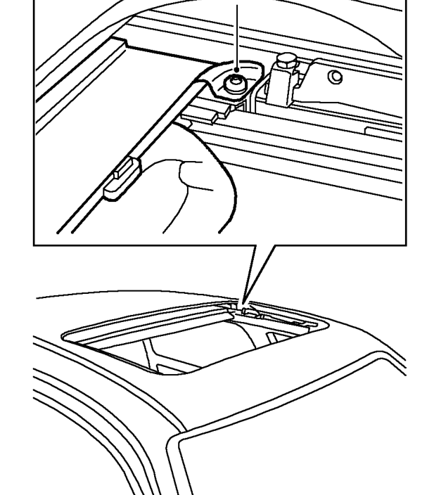 Sun roof sunshade – Remove sun roof glass. See this section.
