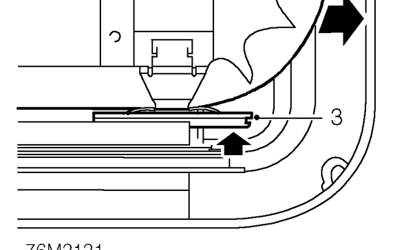 Sun roof sunshade – Remove 2 Torx screws and remove sun roof drain channel.