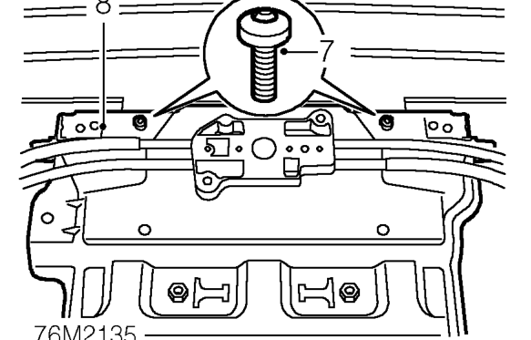Remove 2 clips securing drive cable tubes to end caps.