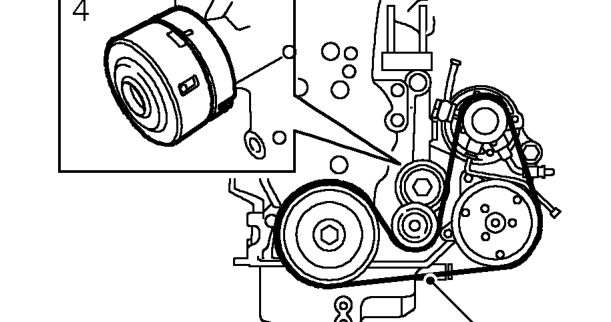 Auxiliary drive belt - ’l’ series – Turn steering to RH lock.
