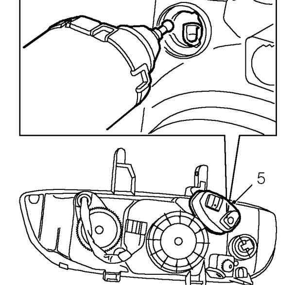 Headlamp – Remove headlamp. Do not carry out further dismantling if component is removed for access o