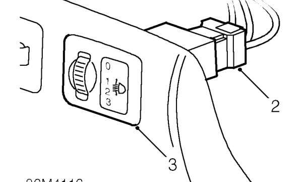 Headlamp adjusting switch – Remove dashboard lower cover. See REPAIR MANUAL - Body.