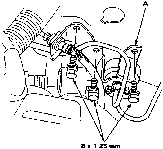 Diagram showing clutch damper assembly with callout A