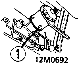 Diagram showing numbered markings on filter surface with callout 1