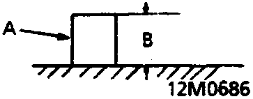 Diagram showing valve guide installed height measurement with labels A and B.