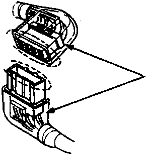 Diagram showing connector inspection with grease