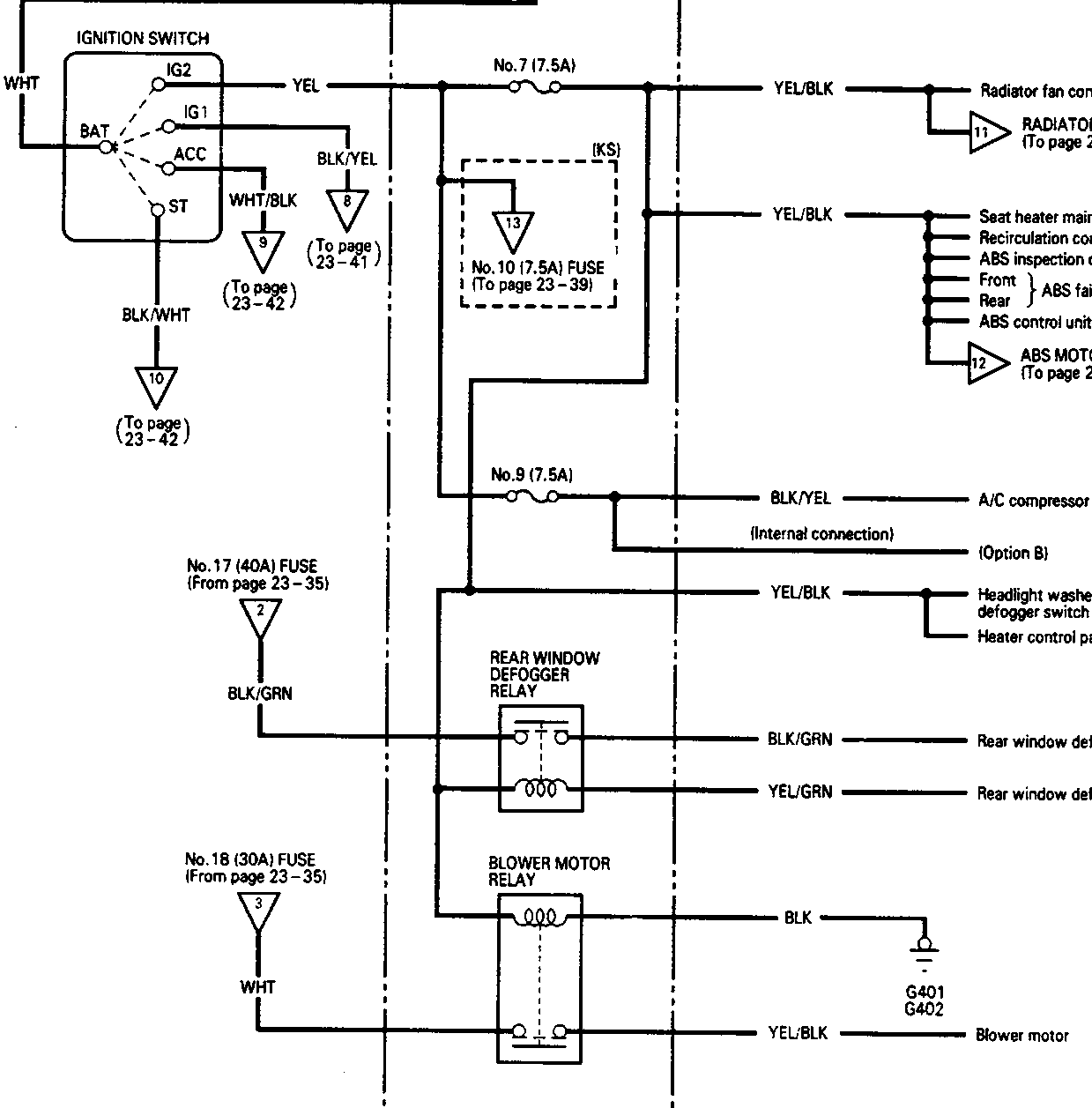 Car electrical wiring diagram for heating and cooling systems