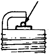Diagram showing a rounded centre electrode on a spark plug