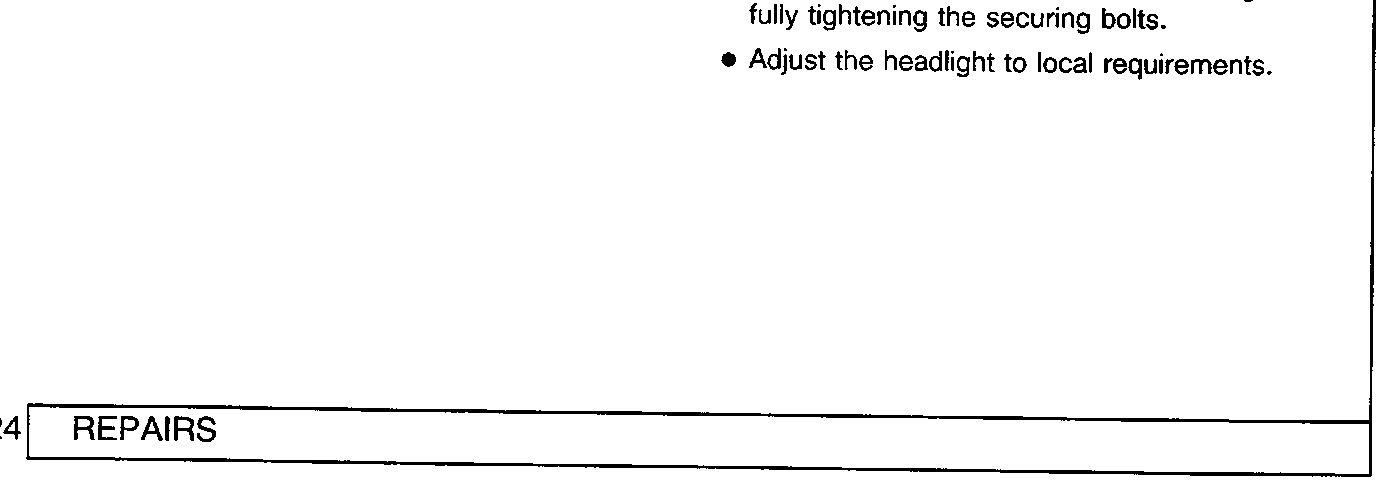Diagram showing headlight assembly removal with callouts A, B, and C
