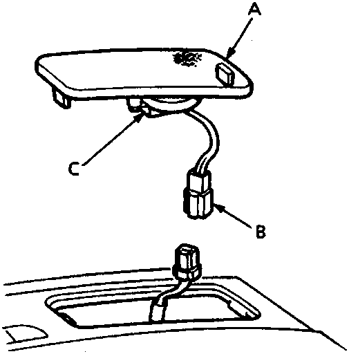 Exploded view of tweeter assembly showing speaker cover, 2-P connector and tweeter unit