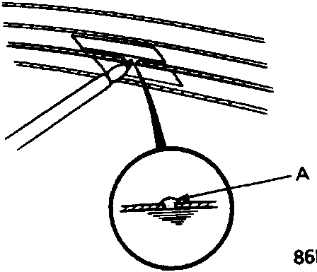 Diagram showing silver conductive paint applied over the repaired demister wire break