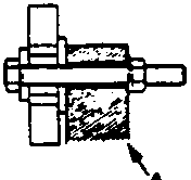 Diagram showing the cylinder block and ring gear assembly with callout A