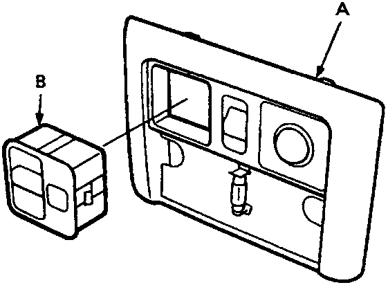 Interior light housing with the sun roof switch being separated from it