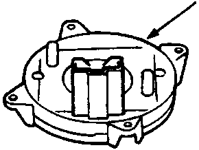Top-down view of slip ring B with connector C, connector lock D, and SRS unit sub harness E