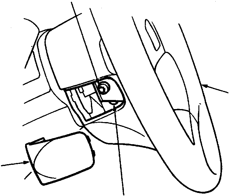 Diagram of steering wheel area showing labels A, B, C, and D pointing to specific components. Figure number 86M 2371 at bottom right.