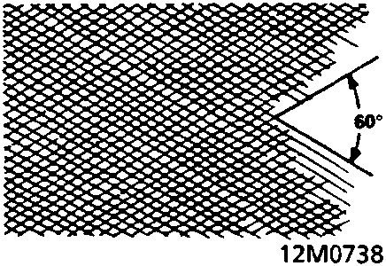 Diagram showing honing pattern with 60 degree cross-hatch angle