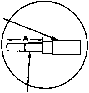 Diagram of piston pin driver tool 18G1626-4/5 and 18G1626-4/4 showing length A, and piston on tool 18G1626-4/2 with figure number 12M0741