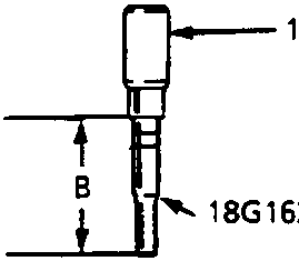 Diagram showing tool parts 18G1626-4/5 and 18G1626-4/4 with dimension B and callout A