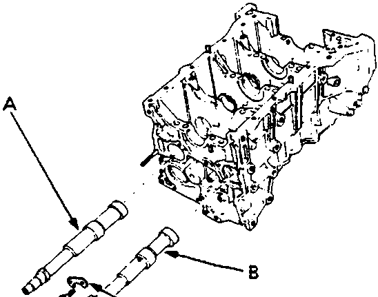 Diagram showing rear balancer shaft, front balancer shaft and retainer assembly