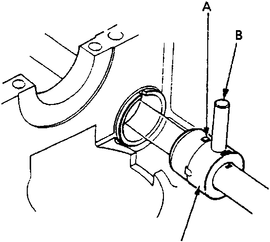 Diagram showing bearing, stopper pin, and attachment being aligned on a shaft. Labels A, B, C. Figure number 12M0793 at bottom left.