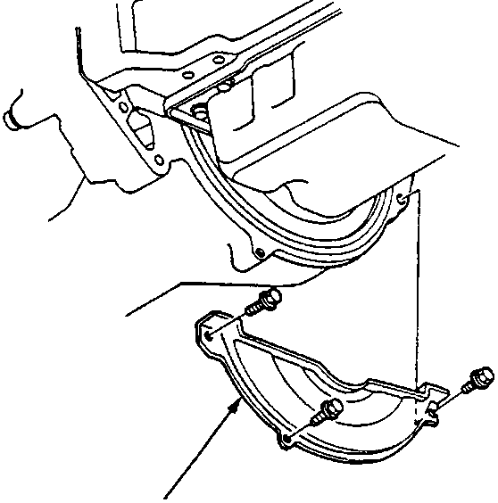 Diagram showing the clutch case cover (A) being removed from the gearbox area
