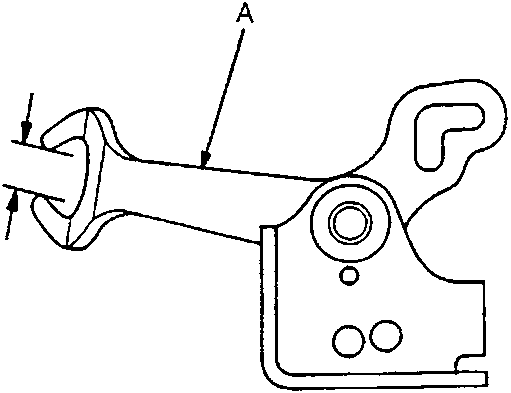 Diagram showing reverse shift fork