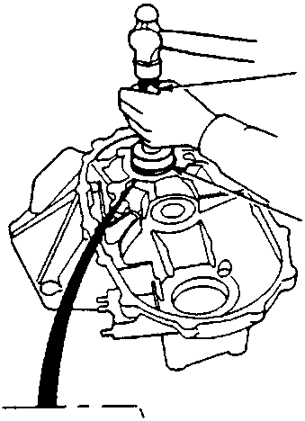 Diagram showing tools 18G 1354 and 18G 1354-6 being used to remove a ball bearing from a gearbox assembly