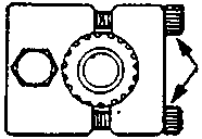 Diagram showing dial gauge (A) measuring mainshaft end play using the holder assembly 18G 1528