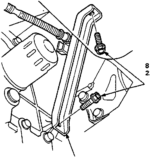 Diagram showing intake manifold stay A, annotated with dimensions 8 x 1.25 mm and torque 22 N m, figure number 37M0306