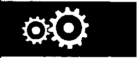 Diagram showing two interlocking gears