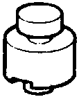 Two valve caps with arrows A pointing up and B pointing down