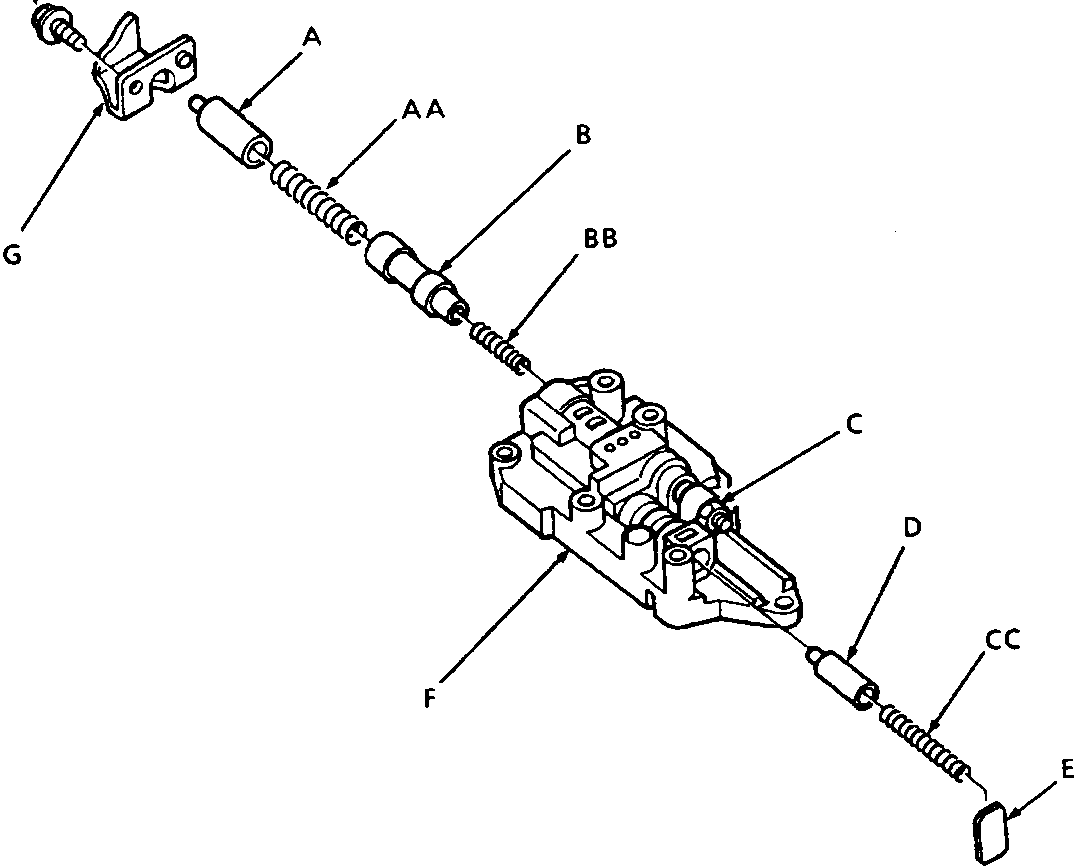Exploded view diagram of the throttle valve body assembly showing components labeled A through H, AA, BB, and CC. A torque specification of 8 Nm is indicated for component H. The figure number 44M 0348 appears below the diagram.
