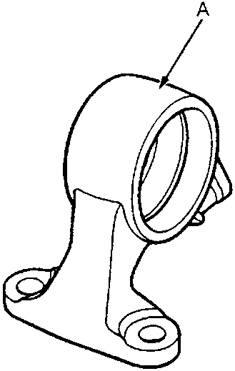 Diagram of bearing support labeled A