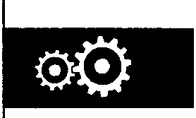 Icon showing two interlocking gears