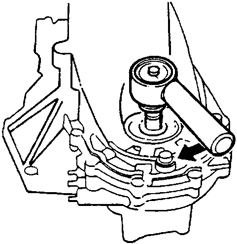 Diagram showing a tool measuring the starting torque of the differential assembly.