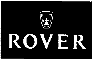 Rover logo featuring a shield emblem above the word ROVER on a black rectangular background