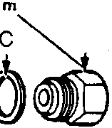 Diagram of relief valve components labeled A through G, including a bolt, shim, check ball, flow control valve, and spring. Torque value 13 Nm indicated near label B.