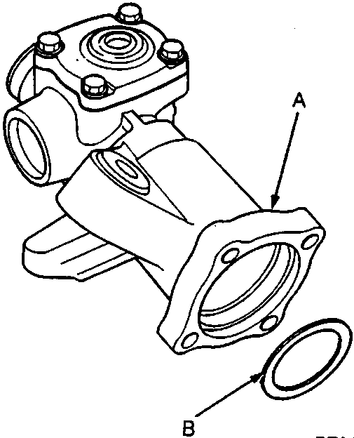 Diagram showing gear housing with a retainer washer removed