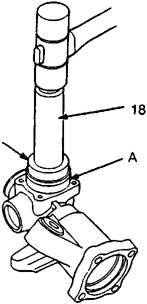 Diagram showing special tools 18G 1354 and 18G 1354-4 driving a pinion upper ball bearing (A) into a gear housing.