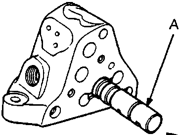 Diagram of a 4-way valve being inserted into the valve body, labeled A