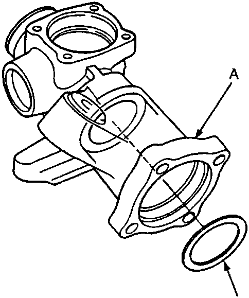 Diagram showing a gear housing with a retainer washer being fitted. Labels: A Gear Housing, B Retainer Washer