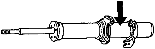 Diagram of a front damper with an arrow pointing to the body