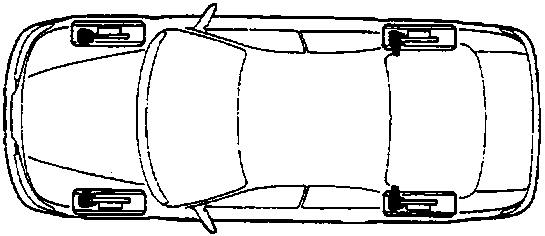 Top-down diagram of car showing wheel positions A, B, C, D for bleeding sequence
