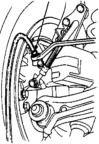 Rear brake caliper bleed screw with torque specification