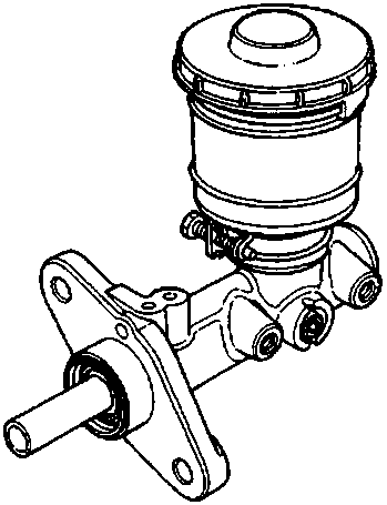 Diagram showing the rod seal being applied with grease and installed onto the master cylinder rod.