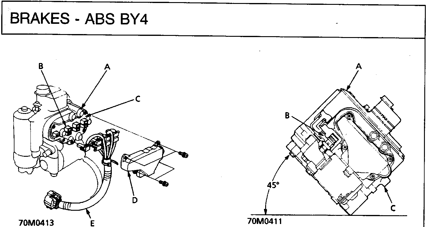Diagram of modulator unit with labels A, B, C, D, E and figure number 70M0413