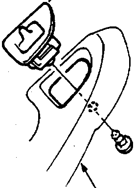 Diagram of power window switch and armrest with callouts A and B