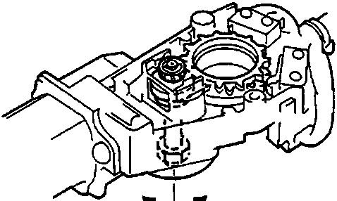 Diagram of motor assembly showing rotation direction.