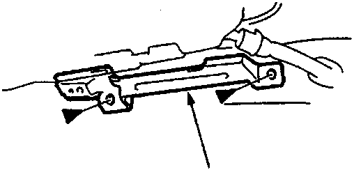 Diagram showing grab handle bracket installation with callout A